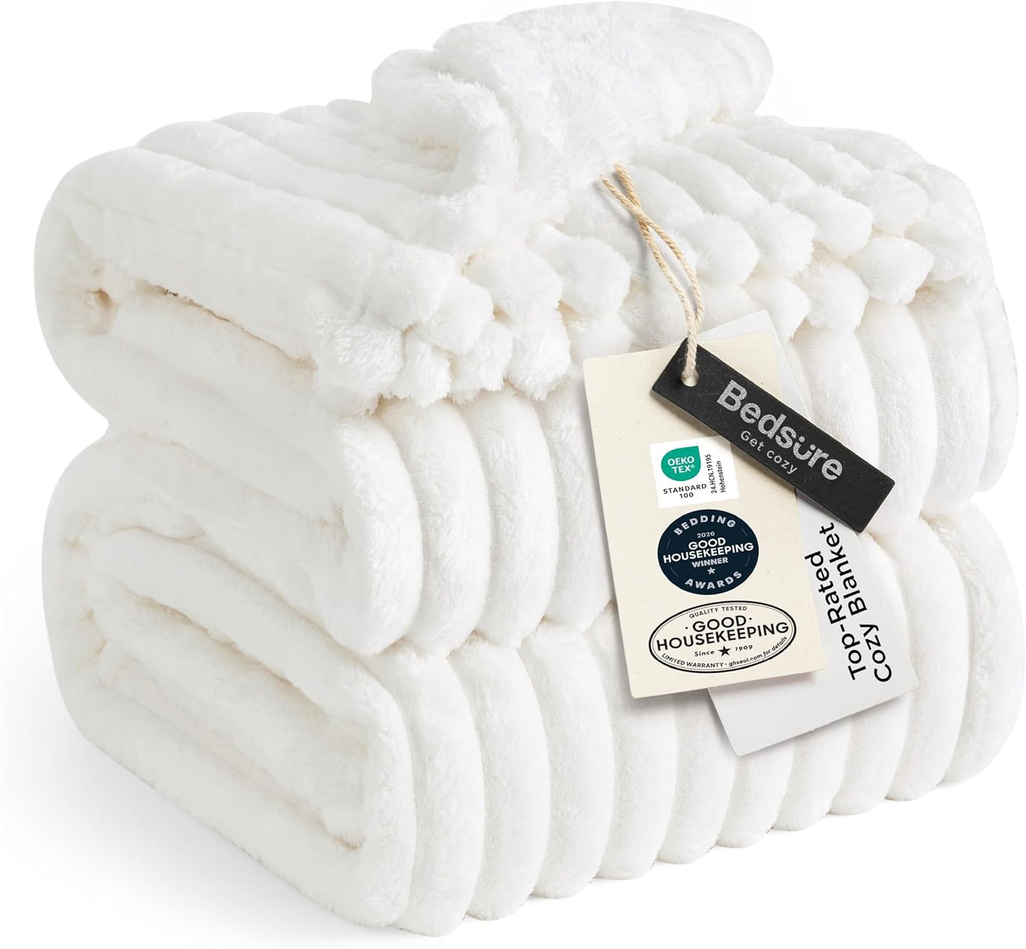 Bedsure GentleSoft Throw — Off-White