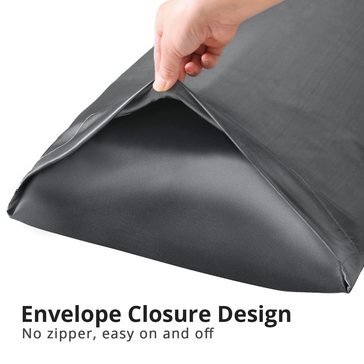 HUXMEYSON Satin Body Pillow — Grey