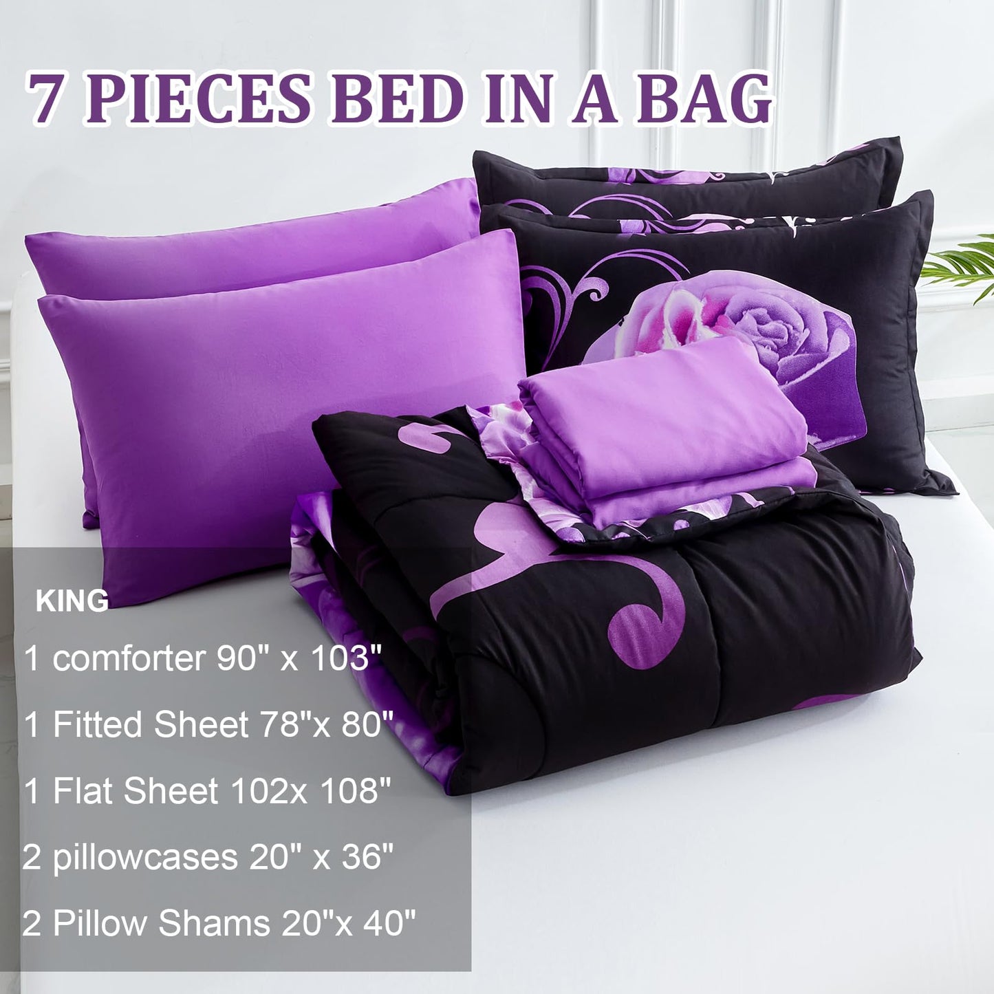 WONGS BEDDING Rose Comforter Set — Red, Queen