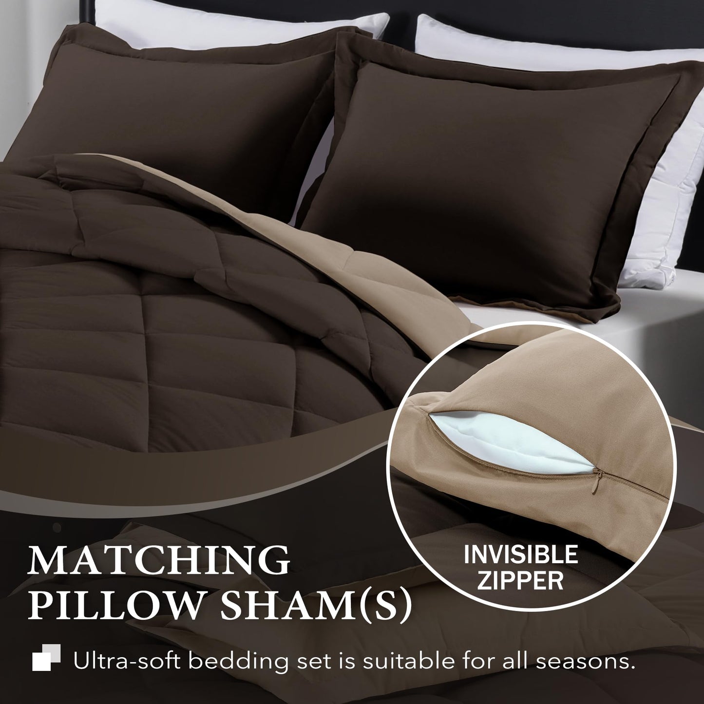 downluxe Comforter Set — Red & Black, King