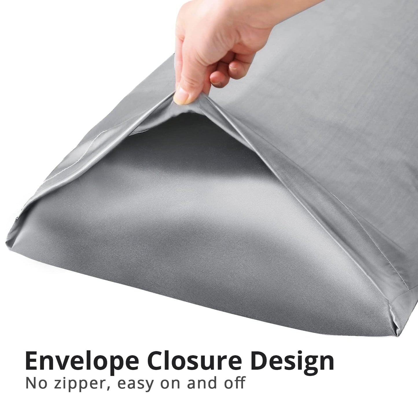 HUXMEYSON Satin Body Pillow — Grey