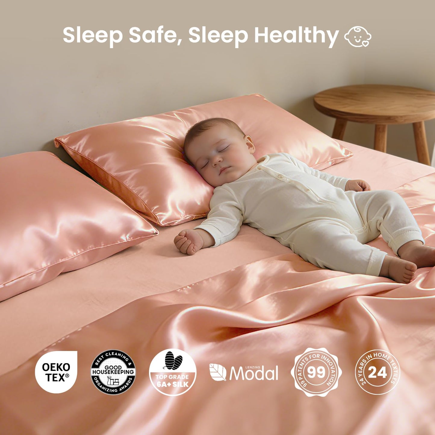THXSILK Mulberry Silk Sheets — Queen, Black