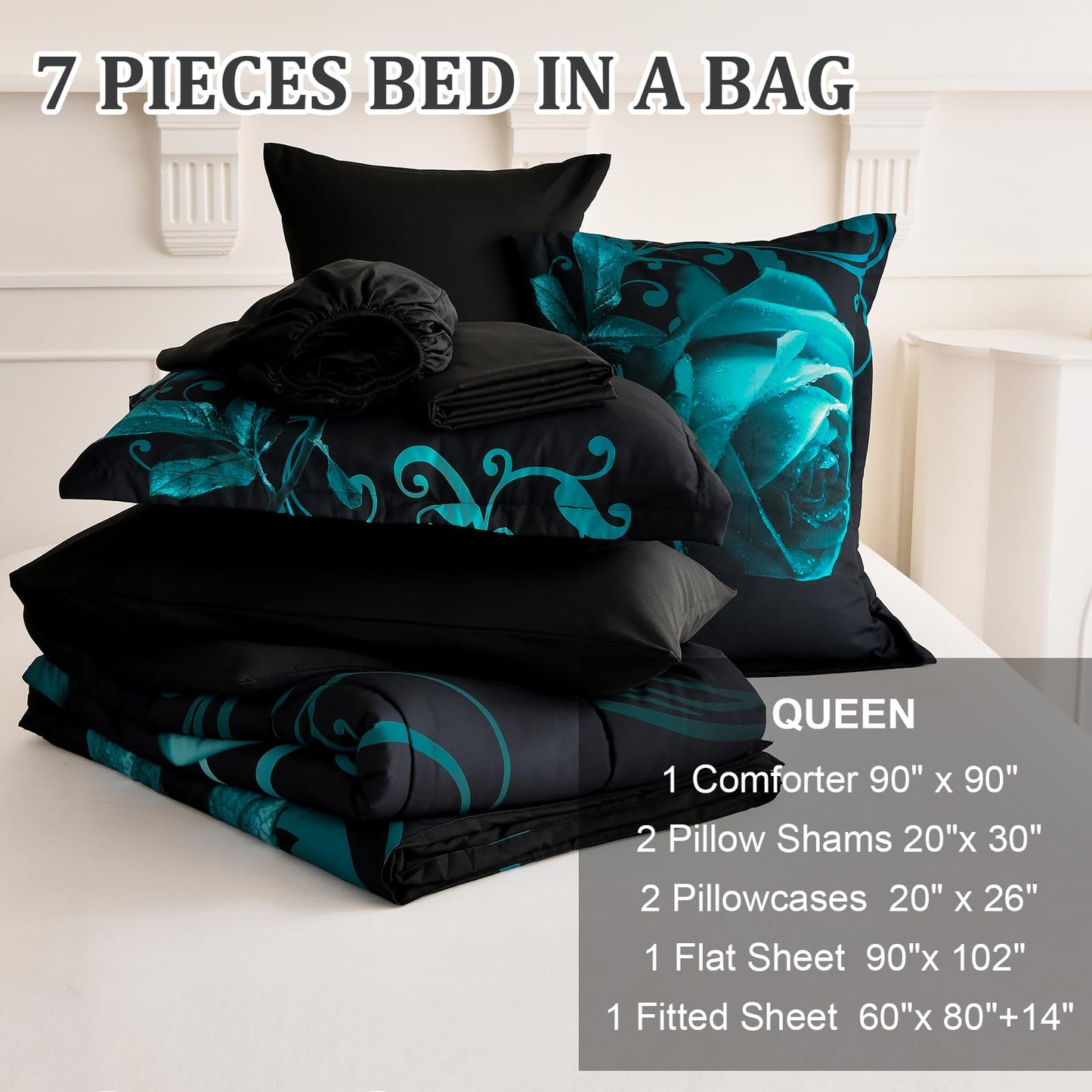 WONGS BEDDING Rose Comforter Set — Red, Queen