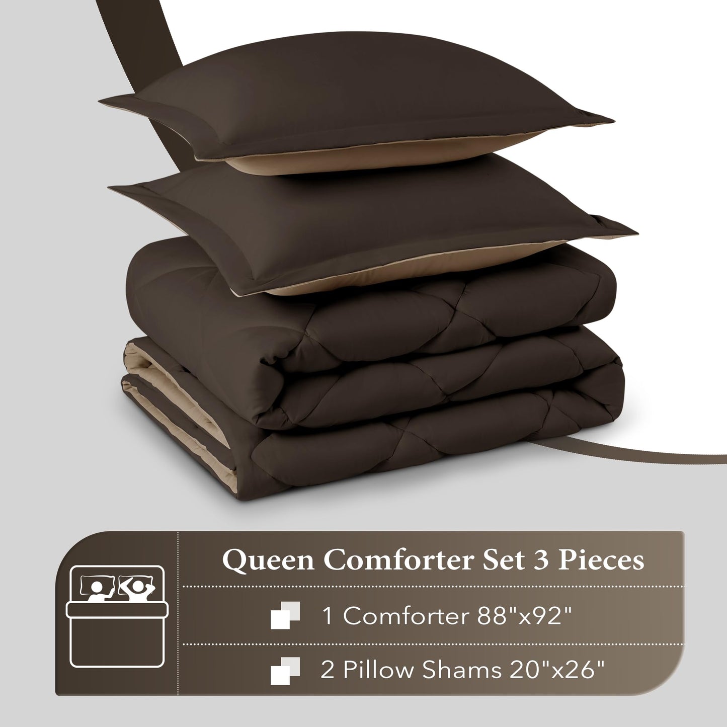 downluxe Comforter Set — Red & Black, King