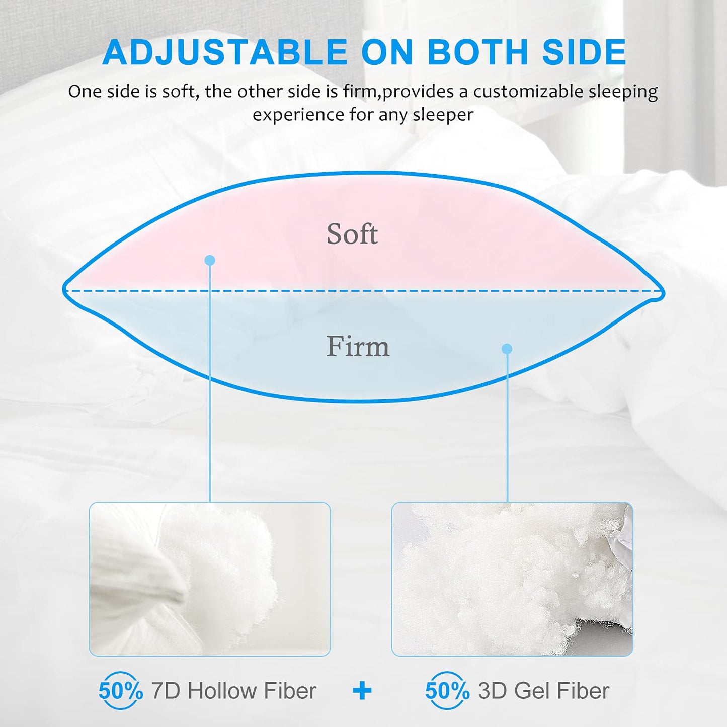 EIUE Hotel Collection Bed Pillows — Queen (Set of 2)