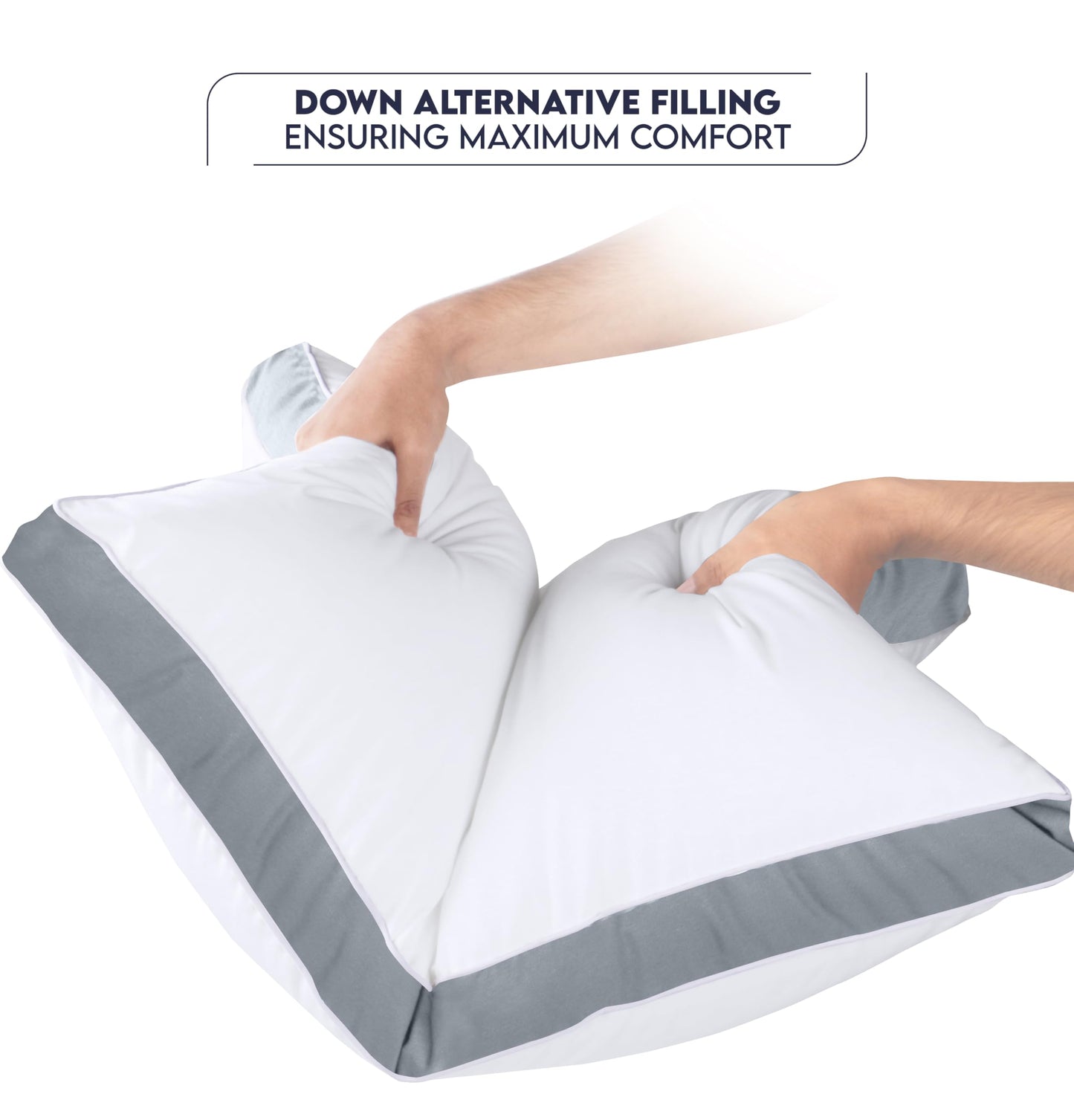 Utopia Down Alternative Pillows — White, Queen (Set of 2)