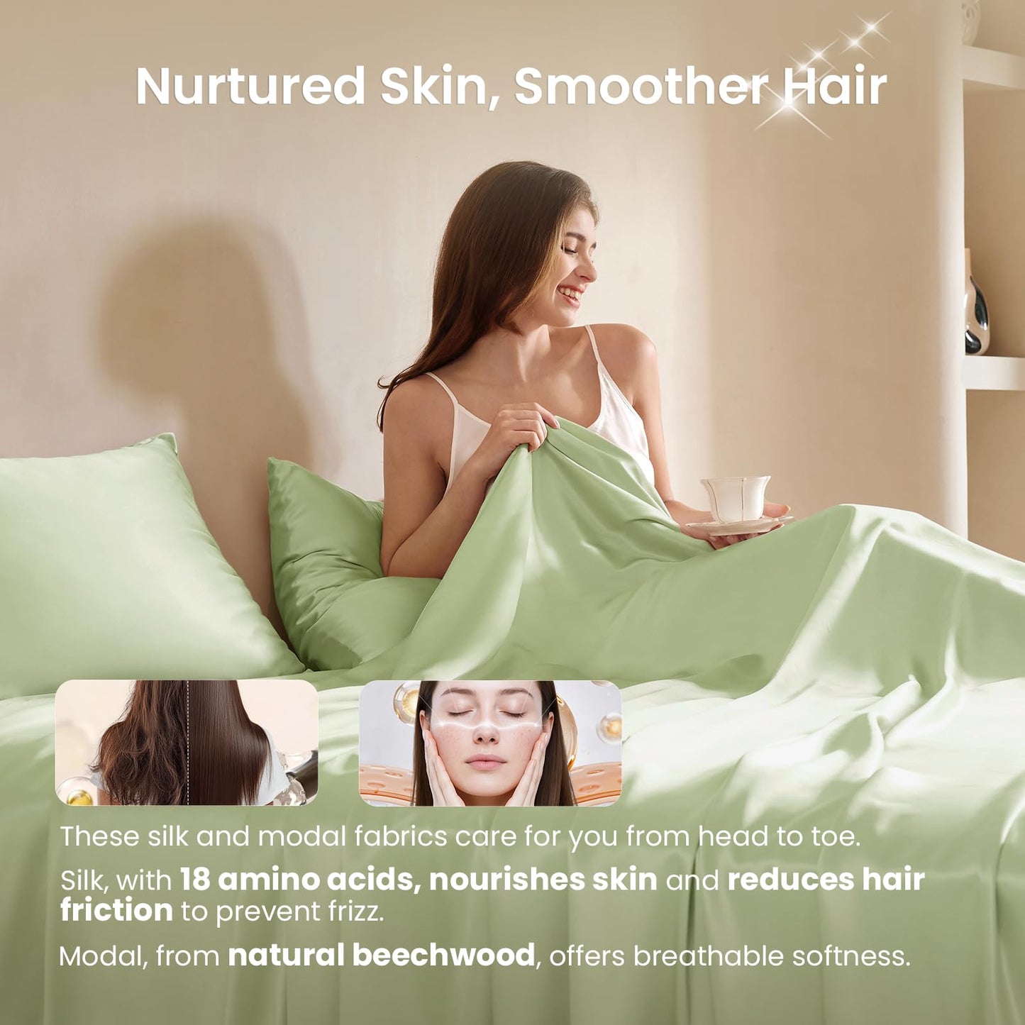 THXSILK Mulberry Silk Sheets — Queen, Black