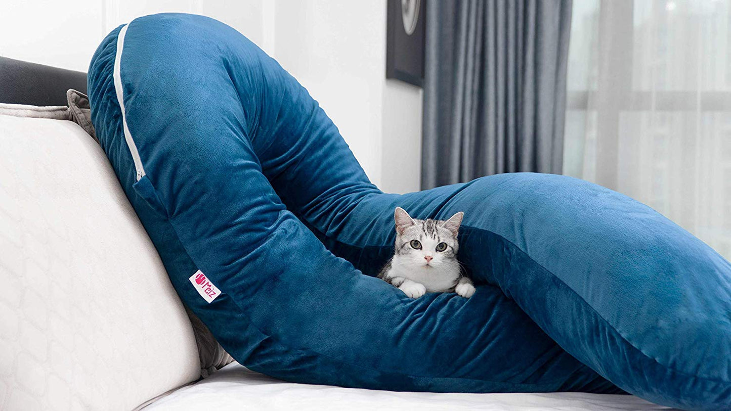 MeiZ Full Body Pregnancy Pillow — Grey