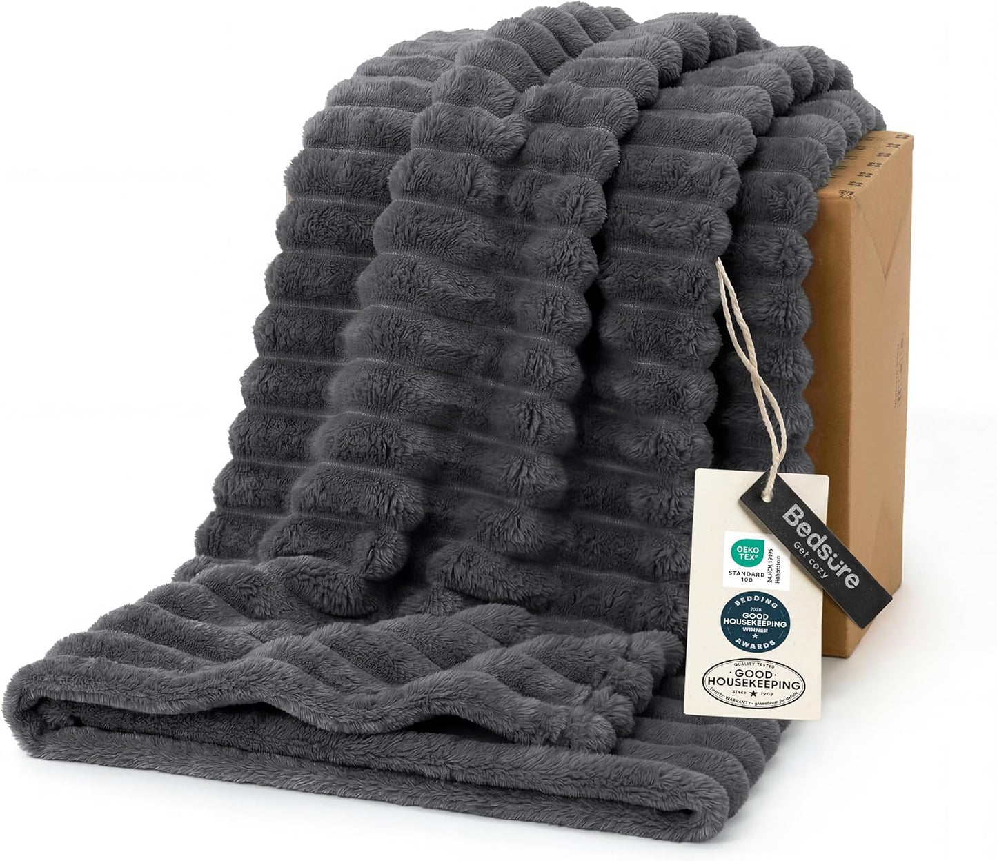 Bedsure GentleSoft Throw — Off-White