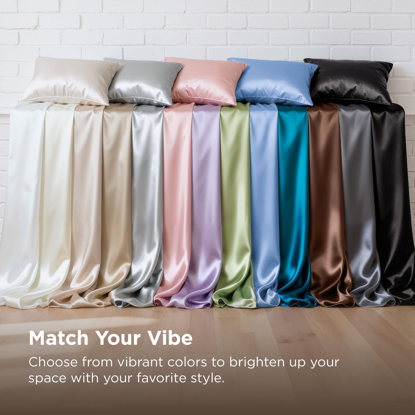 Bedsure Satin Sheet Set — Silver Grey, Queen