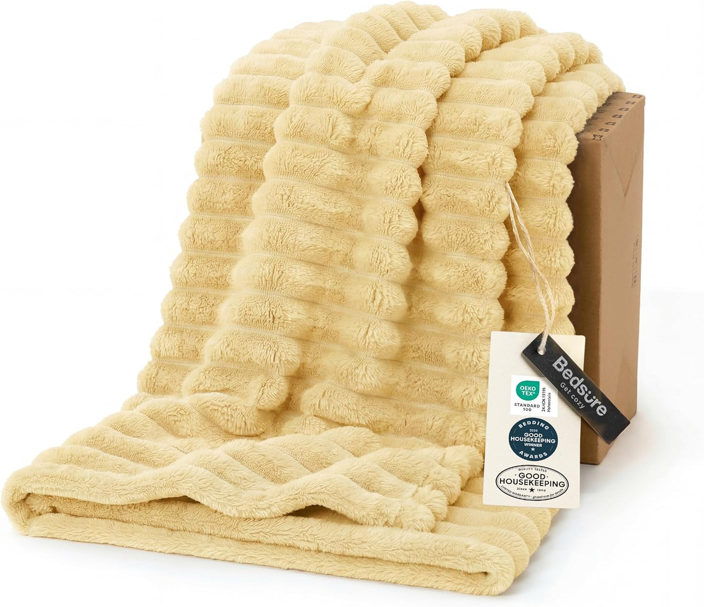 Bedsure GentleSoft Throw — Off-White