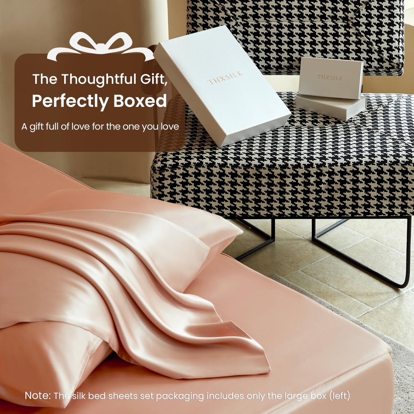 THXSILK Mulberry Silk Sheets — Queen, Black