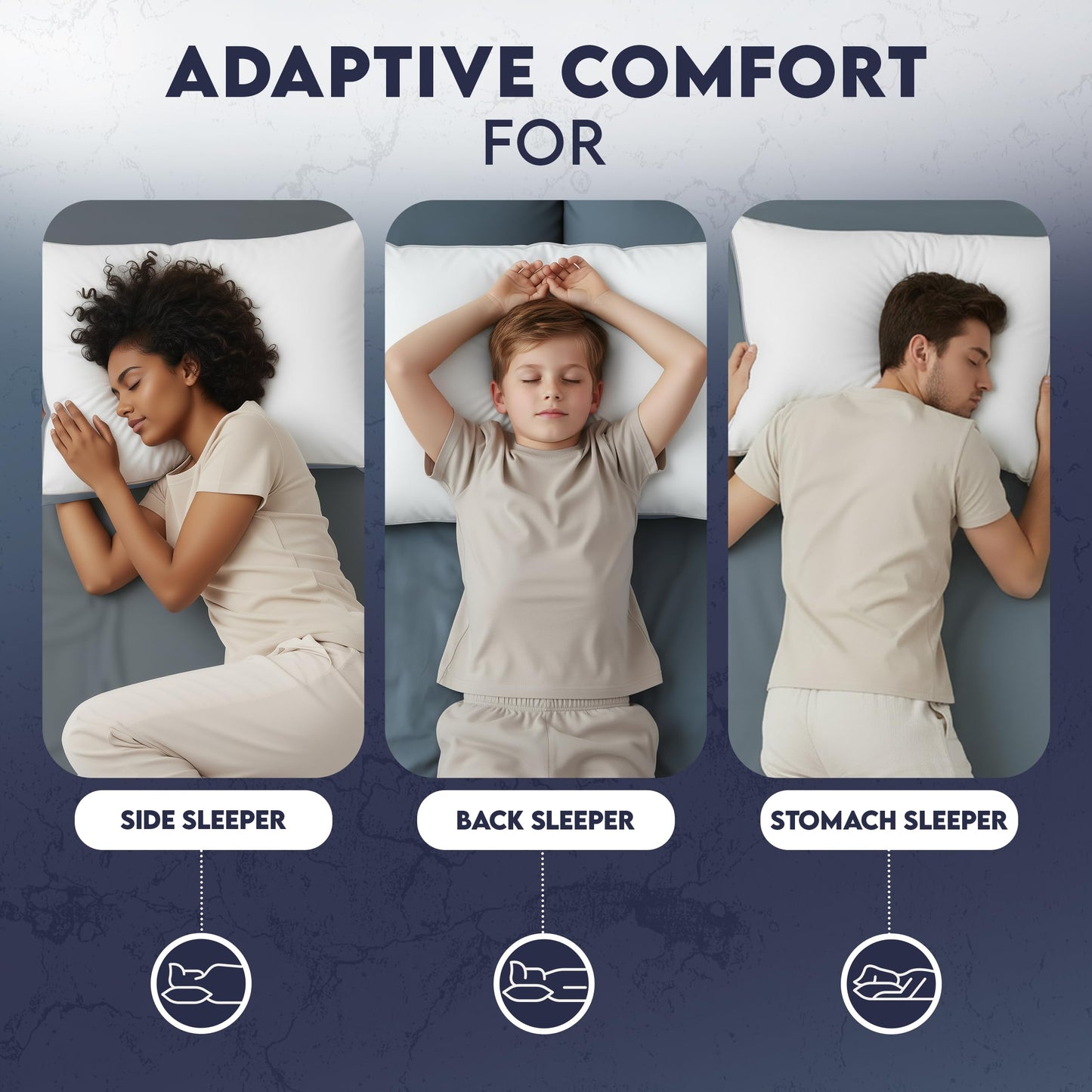 Utopia Down Alternative Pillows — White, Queen (Set of 2)