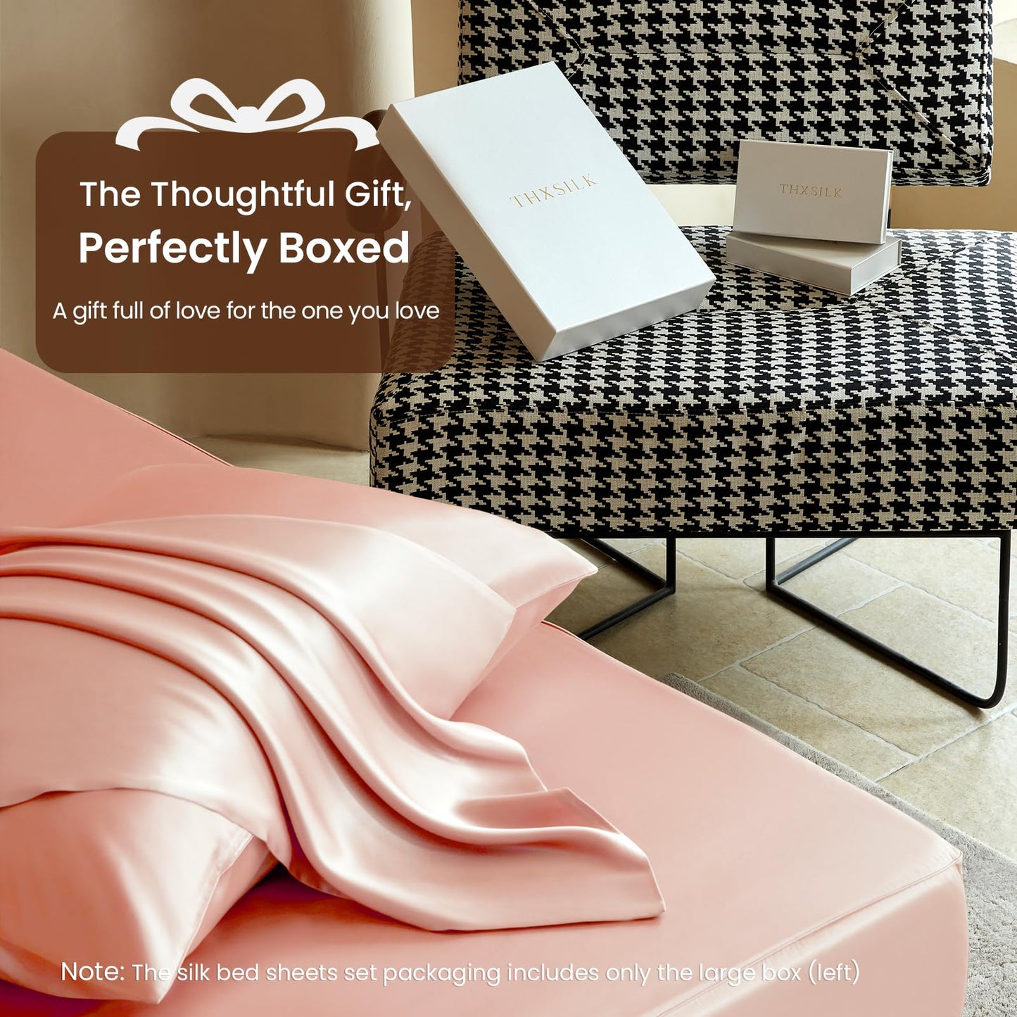 THXSILK Mulberry Silk Sheets — Queen, Black