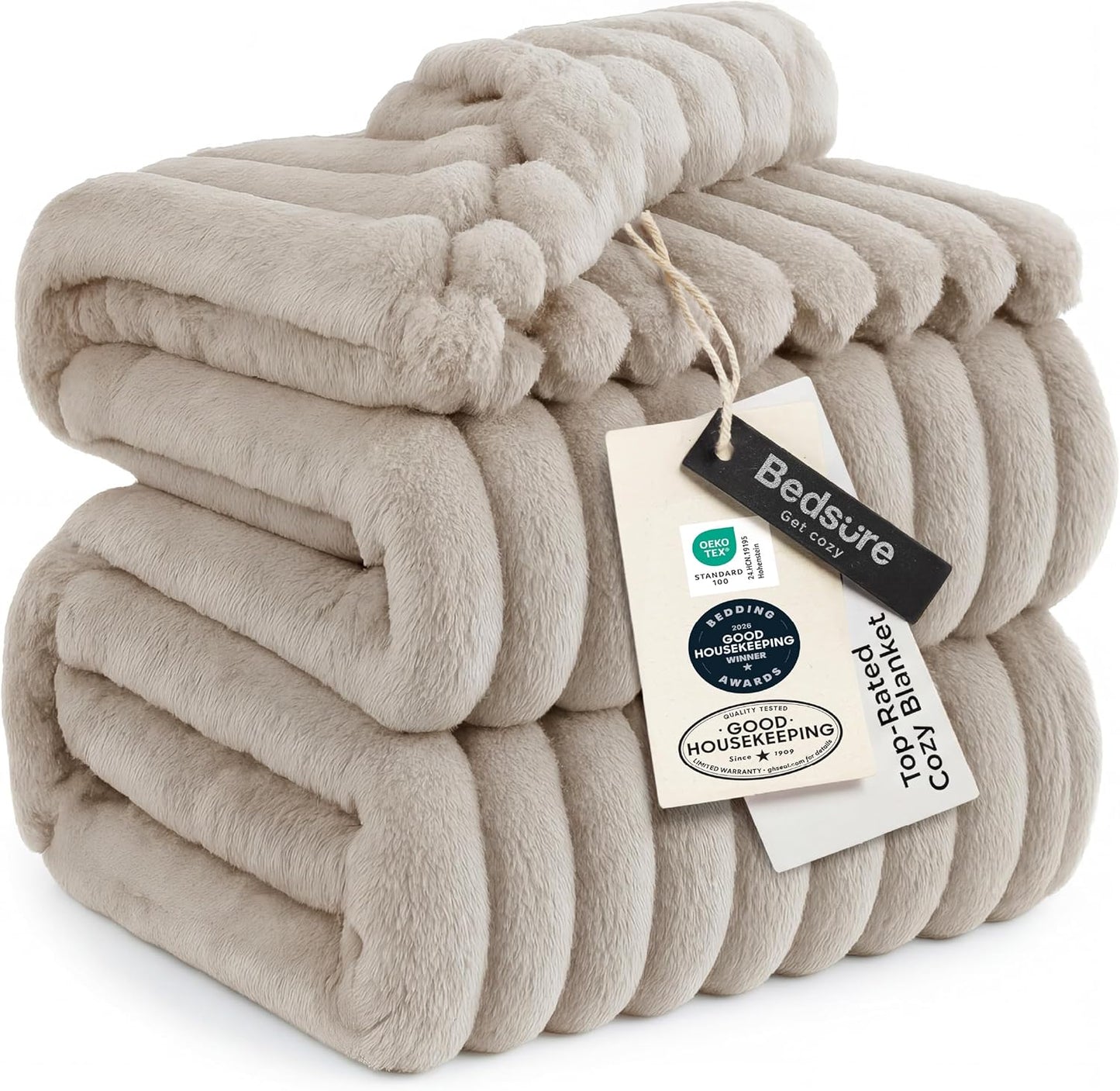 Bedsure GentleSoft Throw — Off-White