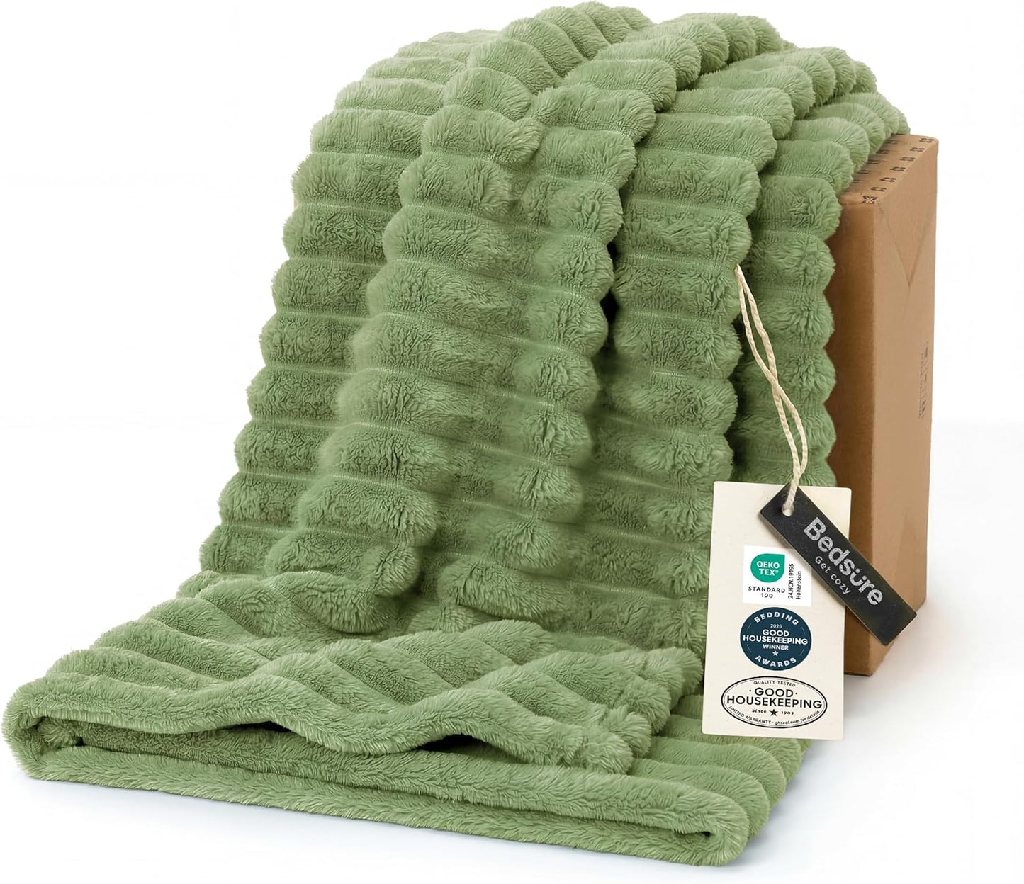 Bedsure GentleSoft Throw — Off-White