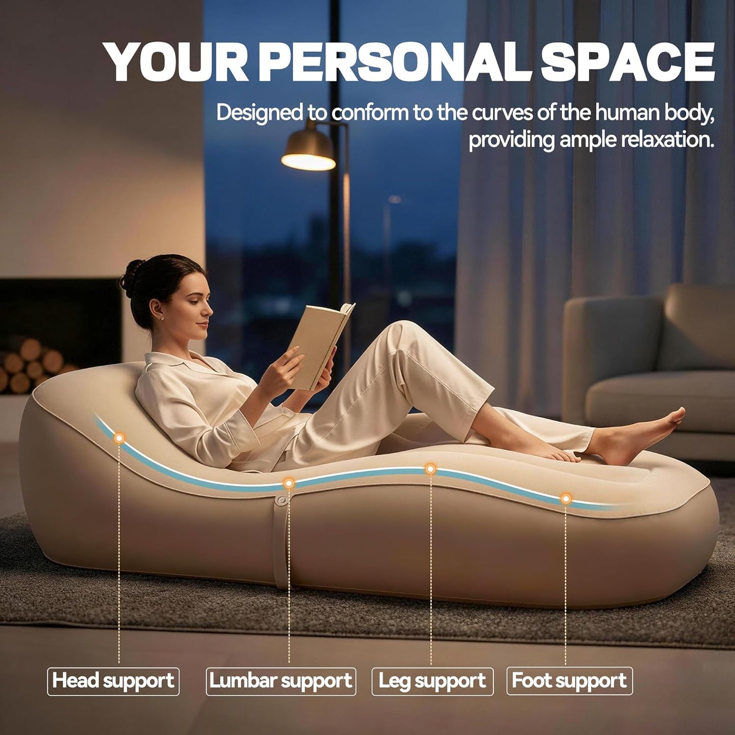 FluSing Inflatable Air Sofa — Indoor/Outdoor