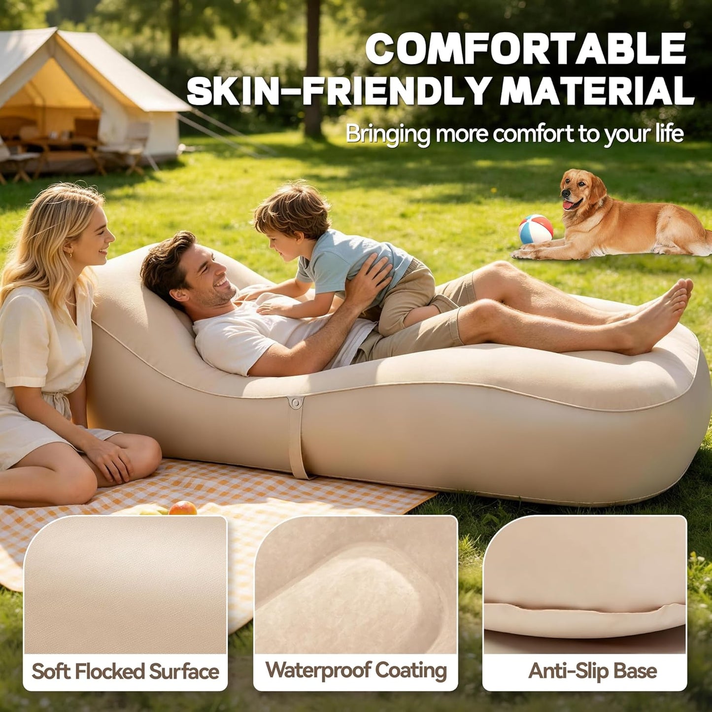 FluSing Inflatable Air Sofa — Indoor/Outdoor