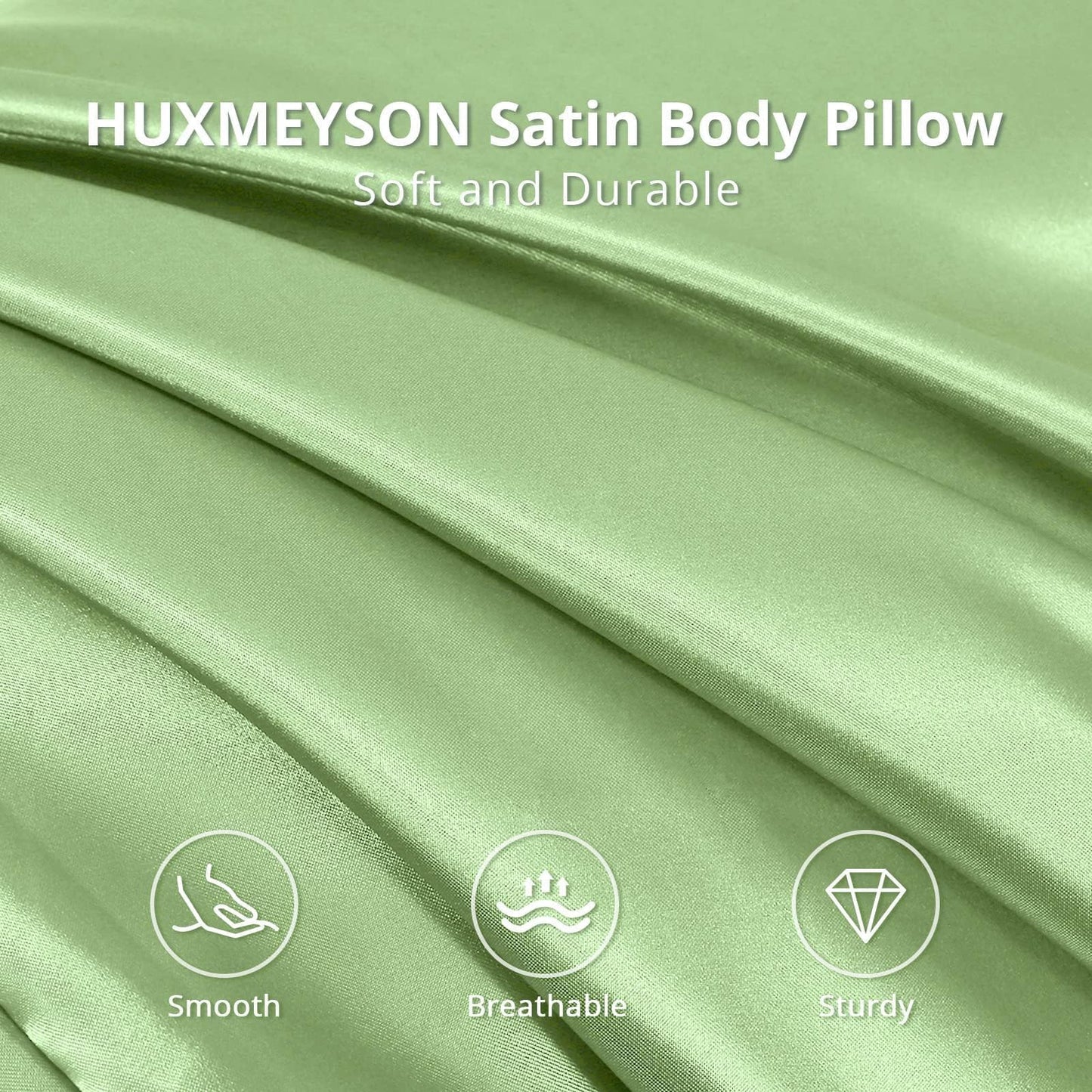 HUXMEYSON Satin Body Pillow — Grey