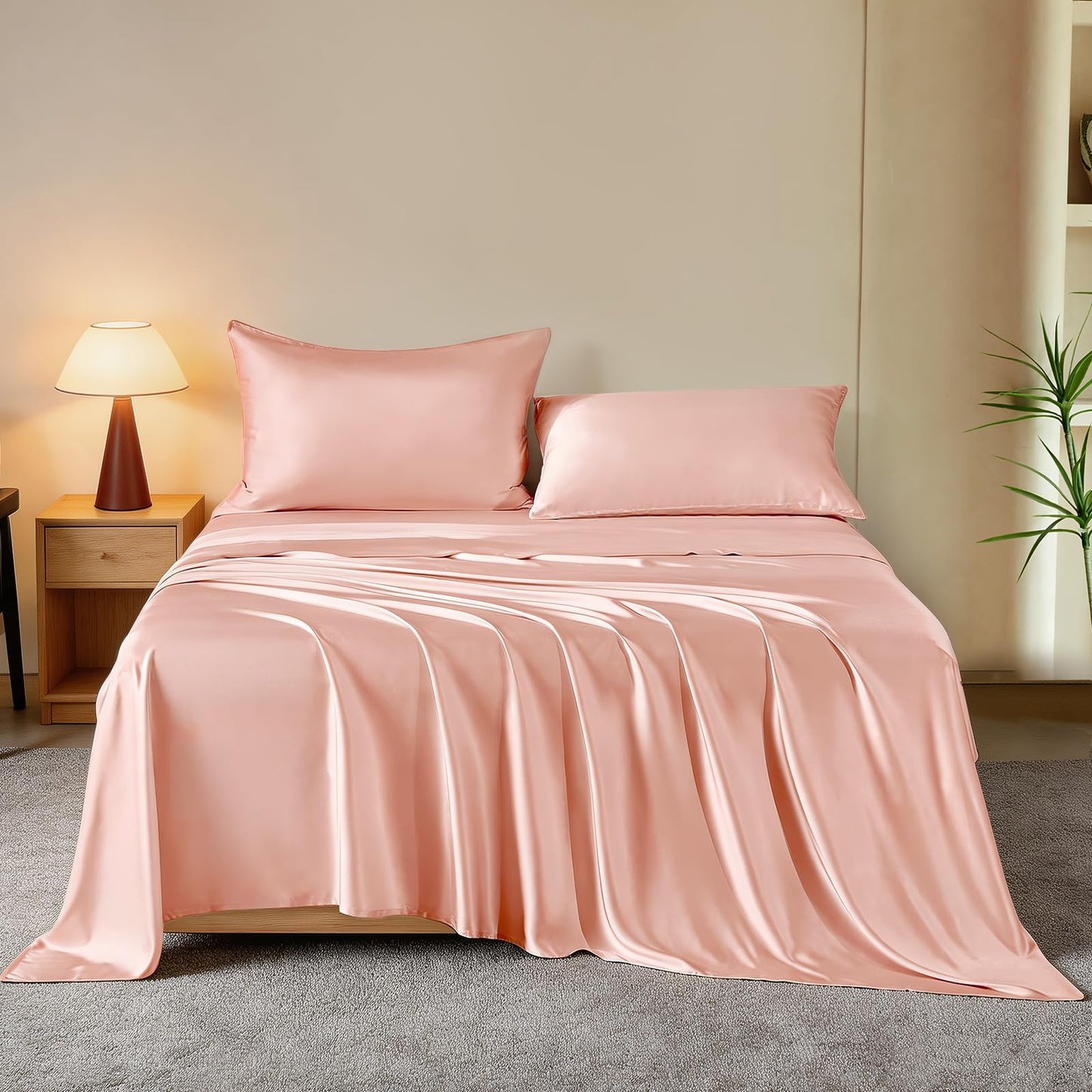 THXSILK Mulberry Silk Sheets — Queen, Black