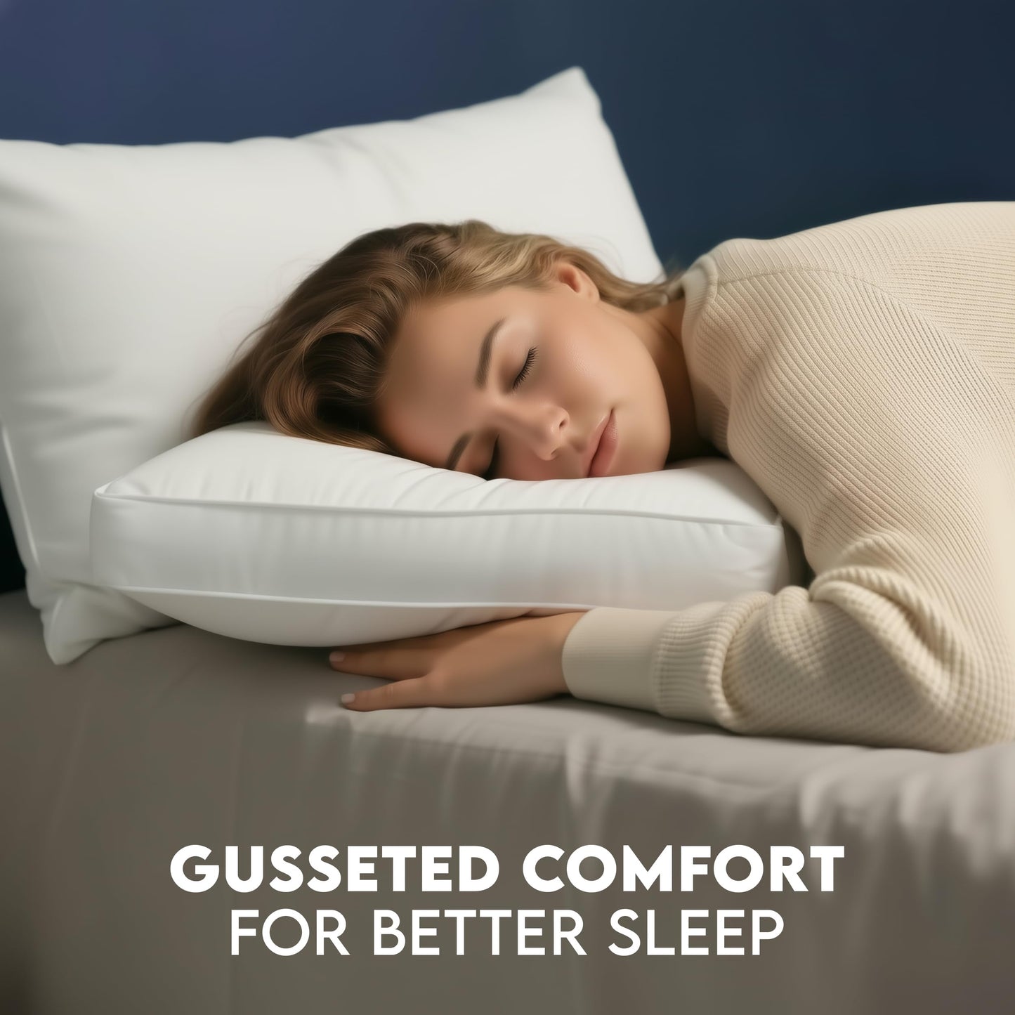 Utopia Down Alternative Pillows — White, Queen (Set of 2)