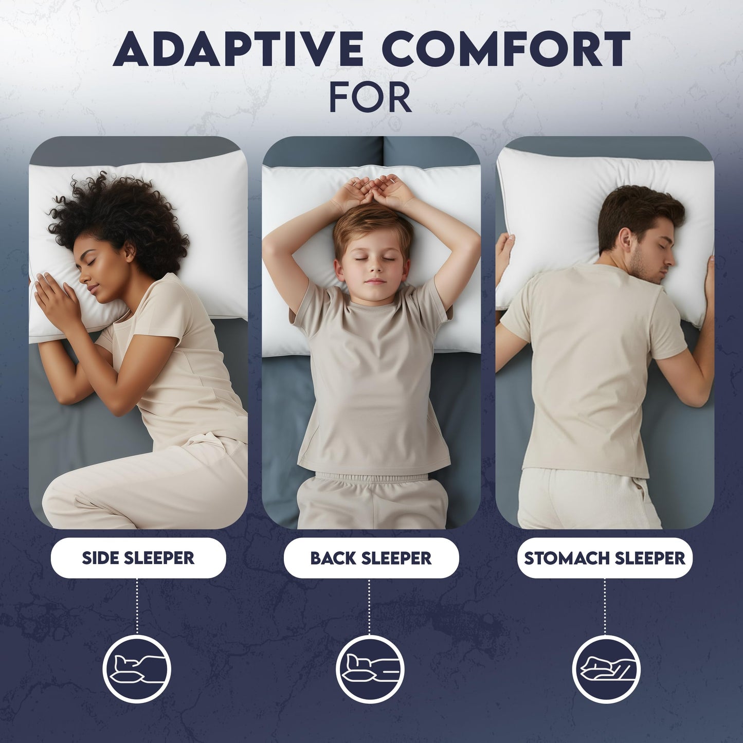Utopia Down Alternative Pillows — White, Queen (Set of 2)