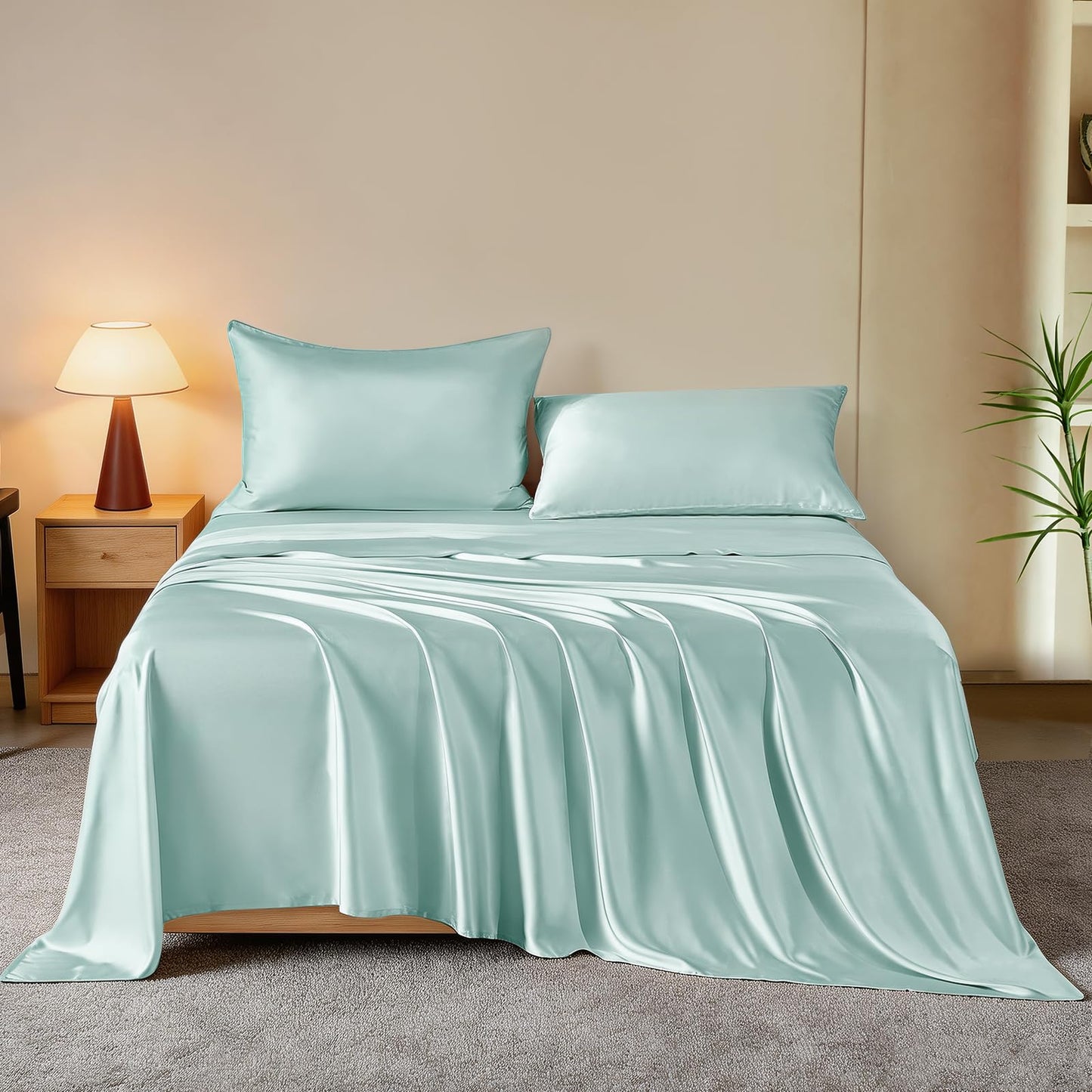 THXSILK Mulberry Silk Sheets — Queen, Black