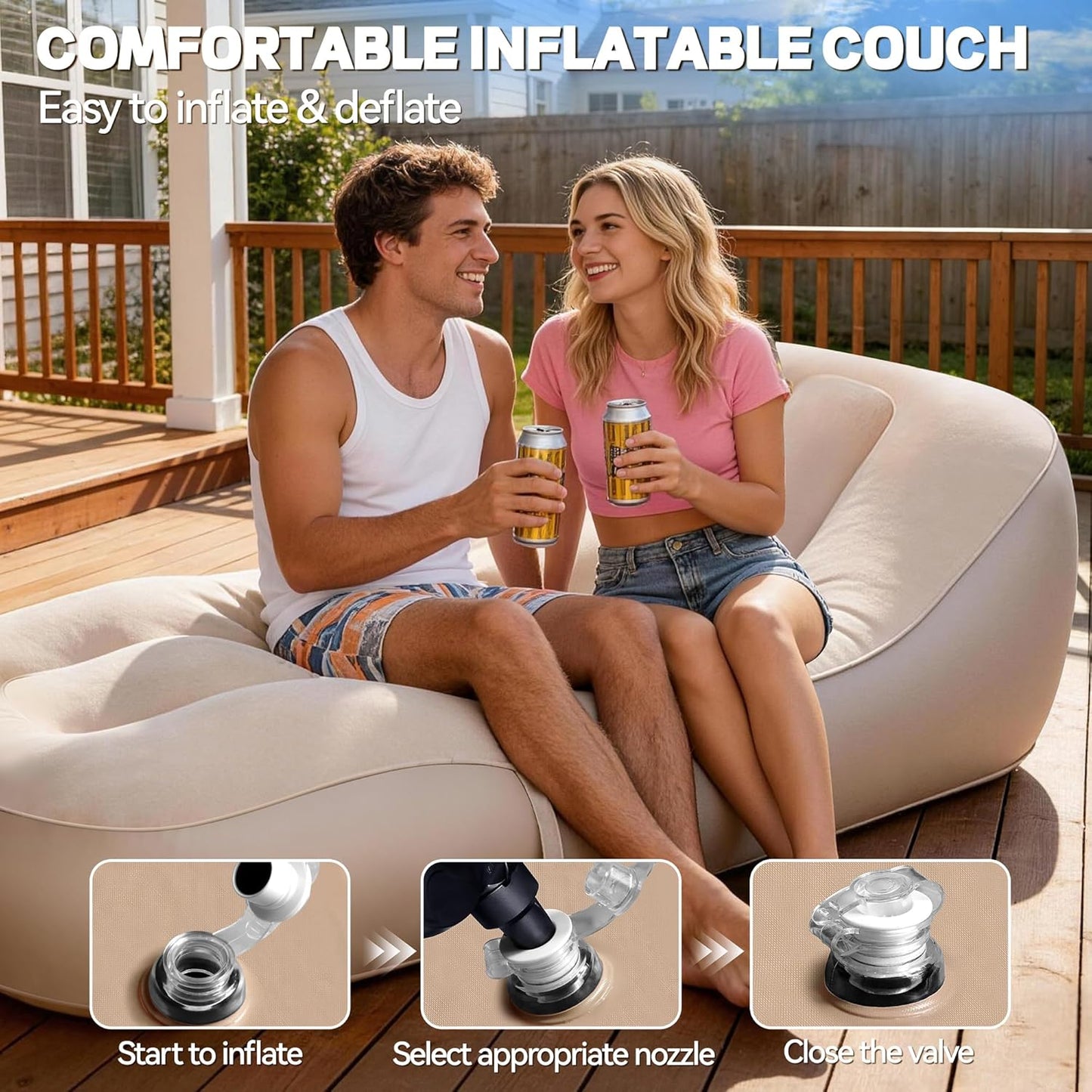 FluSing Inflatable Air Sofa — Indoor/Outdoor