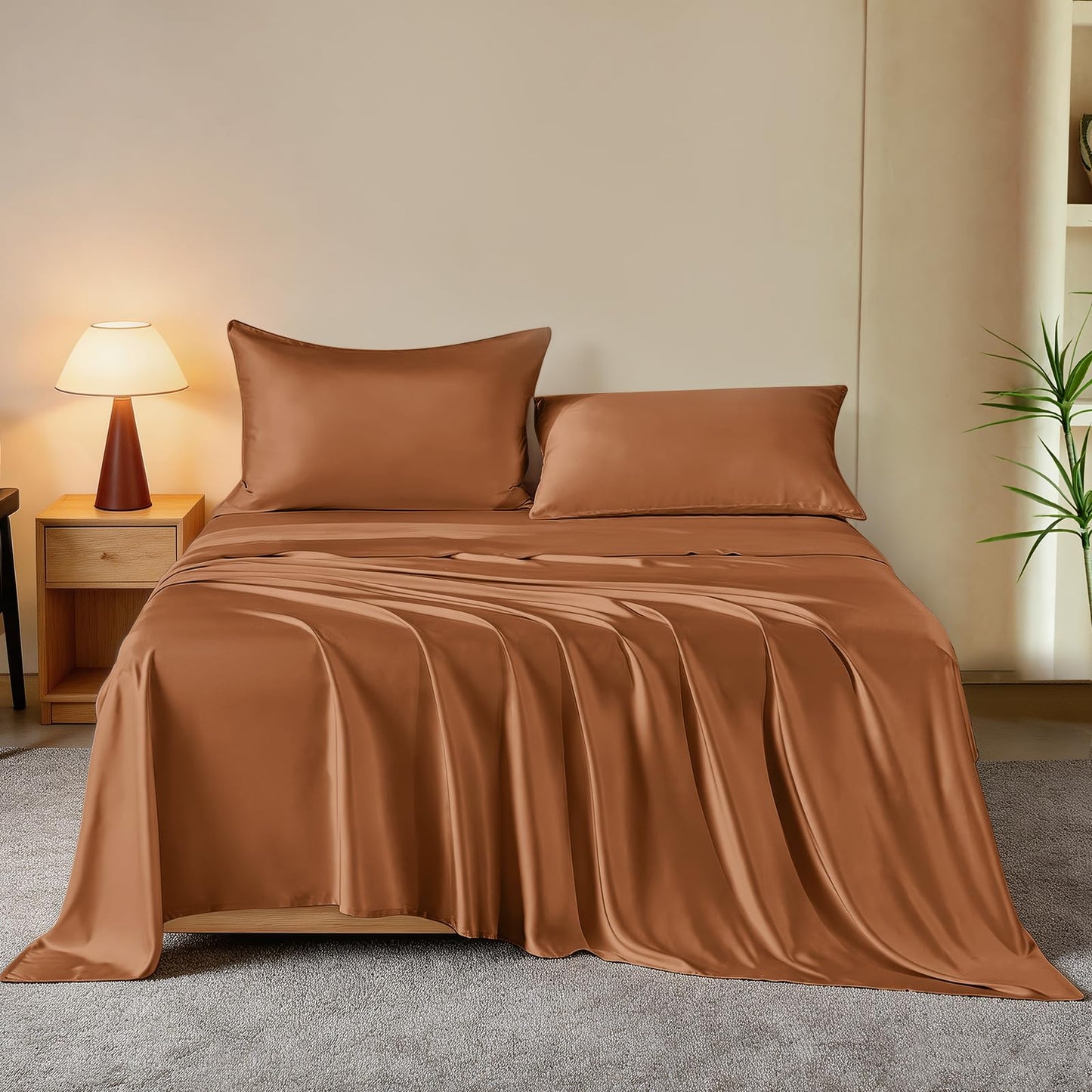 THXSILK Mulberry Silk Sheets — Queen, Black