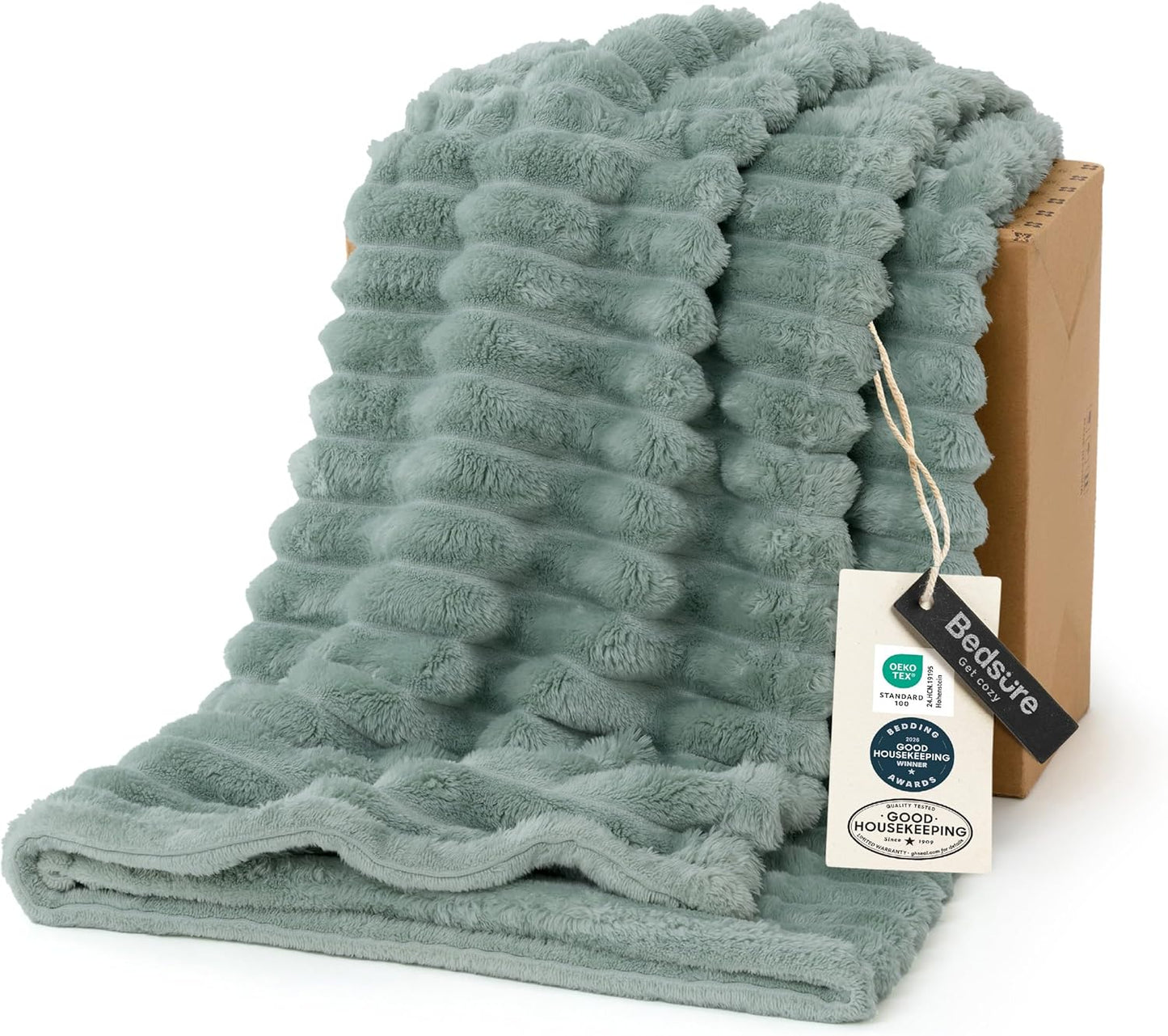 Bedsure GentleSoft Throw — Off-White
