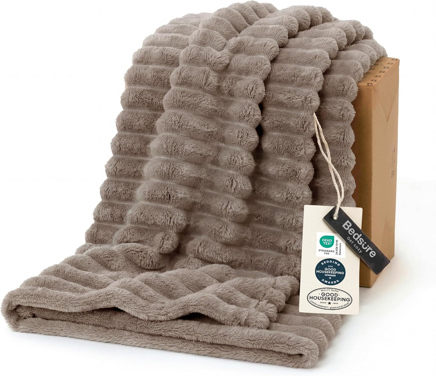 Bedsure GentleSoft Throw — Off-White