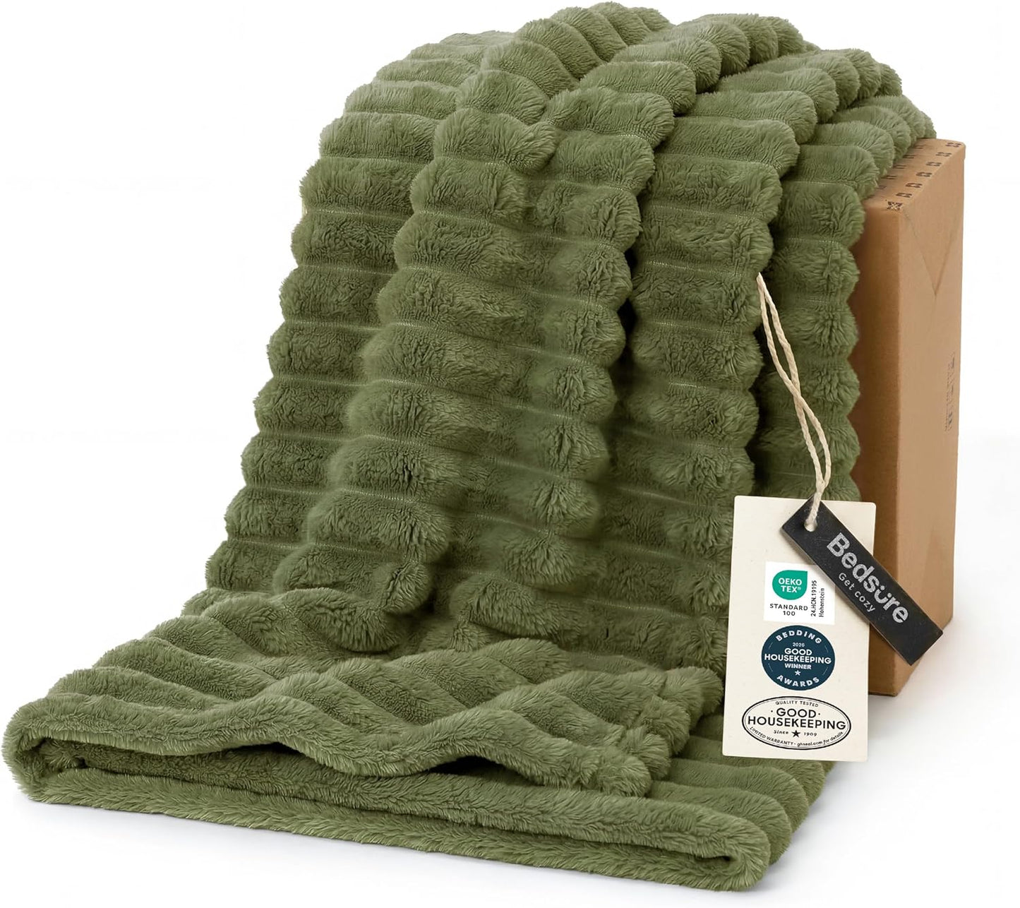 Bedsure GentleSoft Throw — Off-White