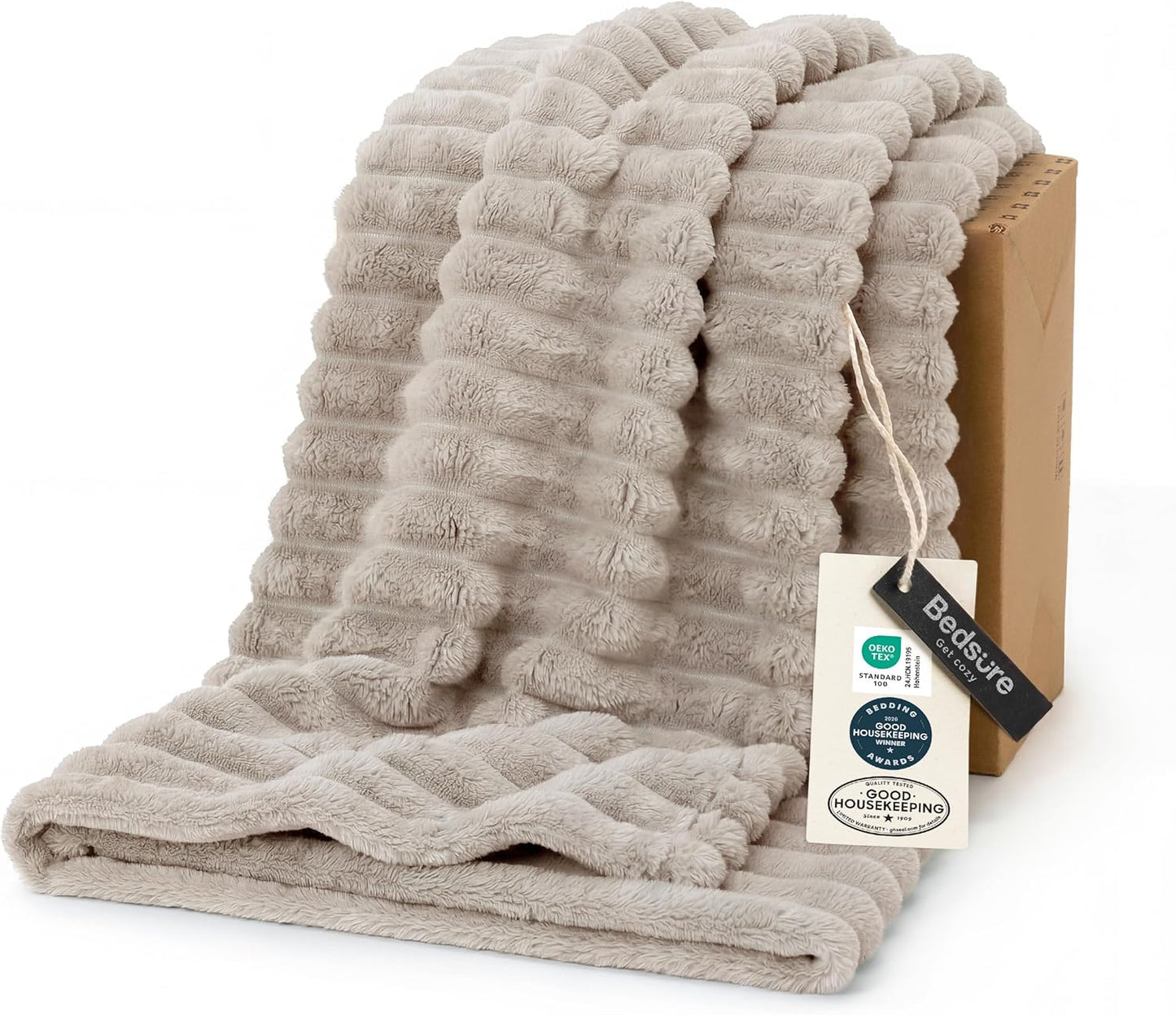 Bedsure GentleSoft Throw — Off-White