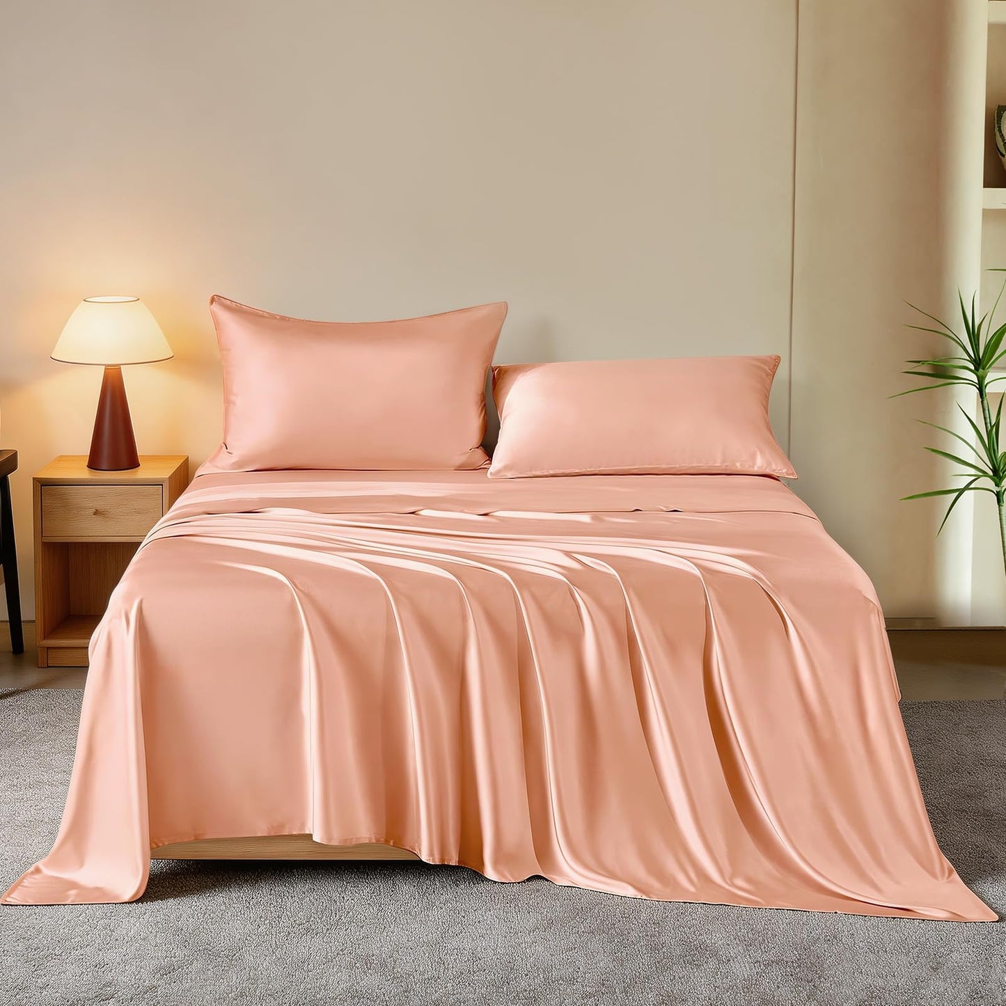 THXSILK Mulberry Silk Sheets — Queen, Black