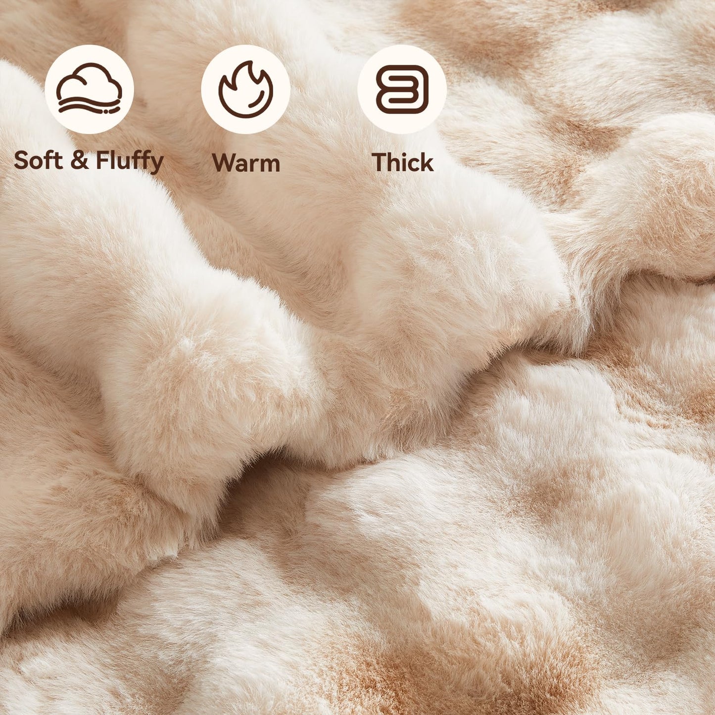 Anysay Faux Fur Throw Blanket — Tie-Dye Grey