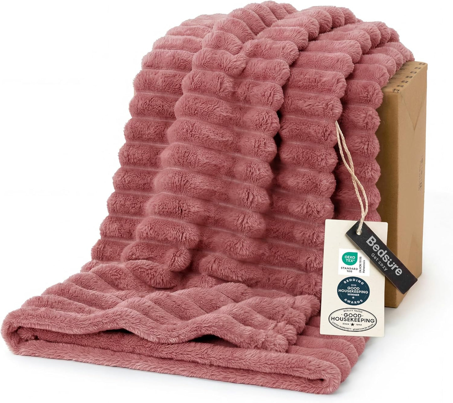 Bedsure GentleSoft Throw — Off-White