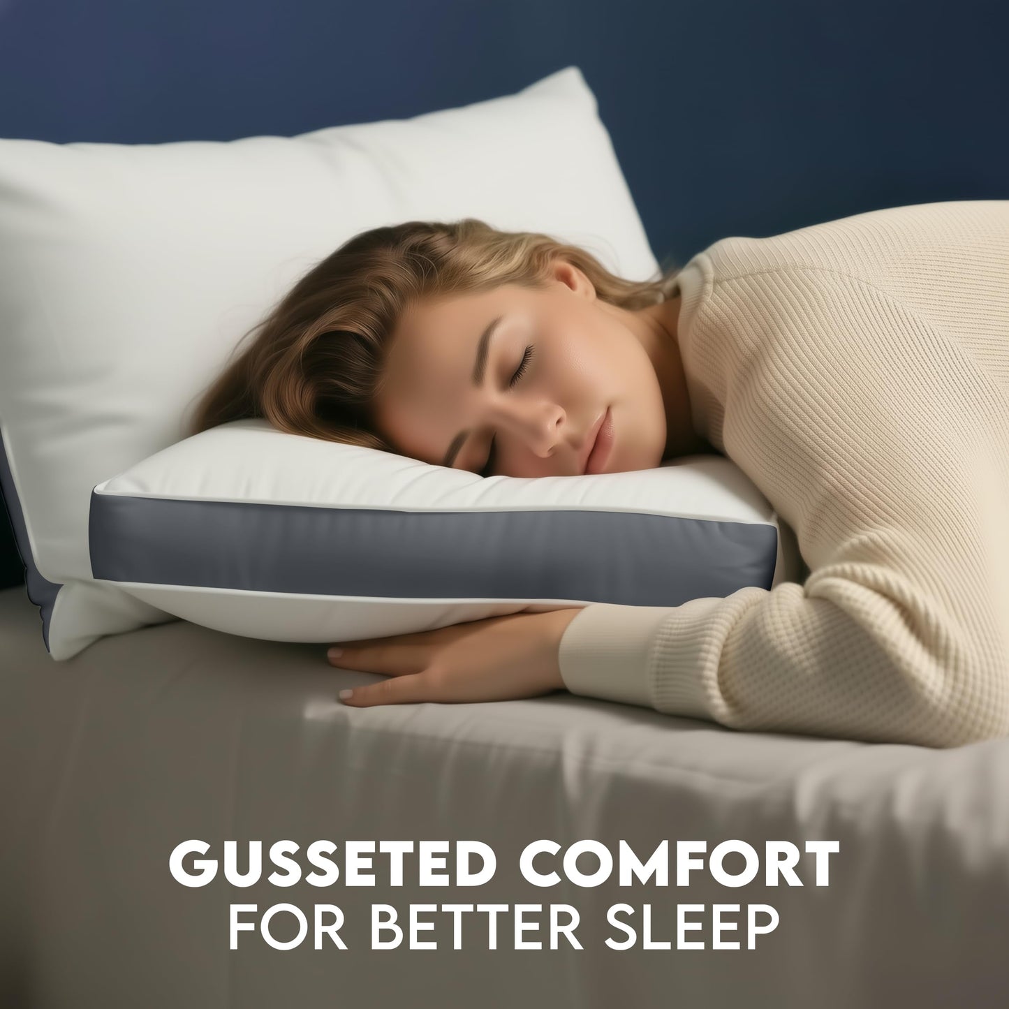 Utopia Down Alternative Pillows — White, Queen (Set of 2)