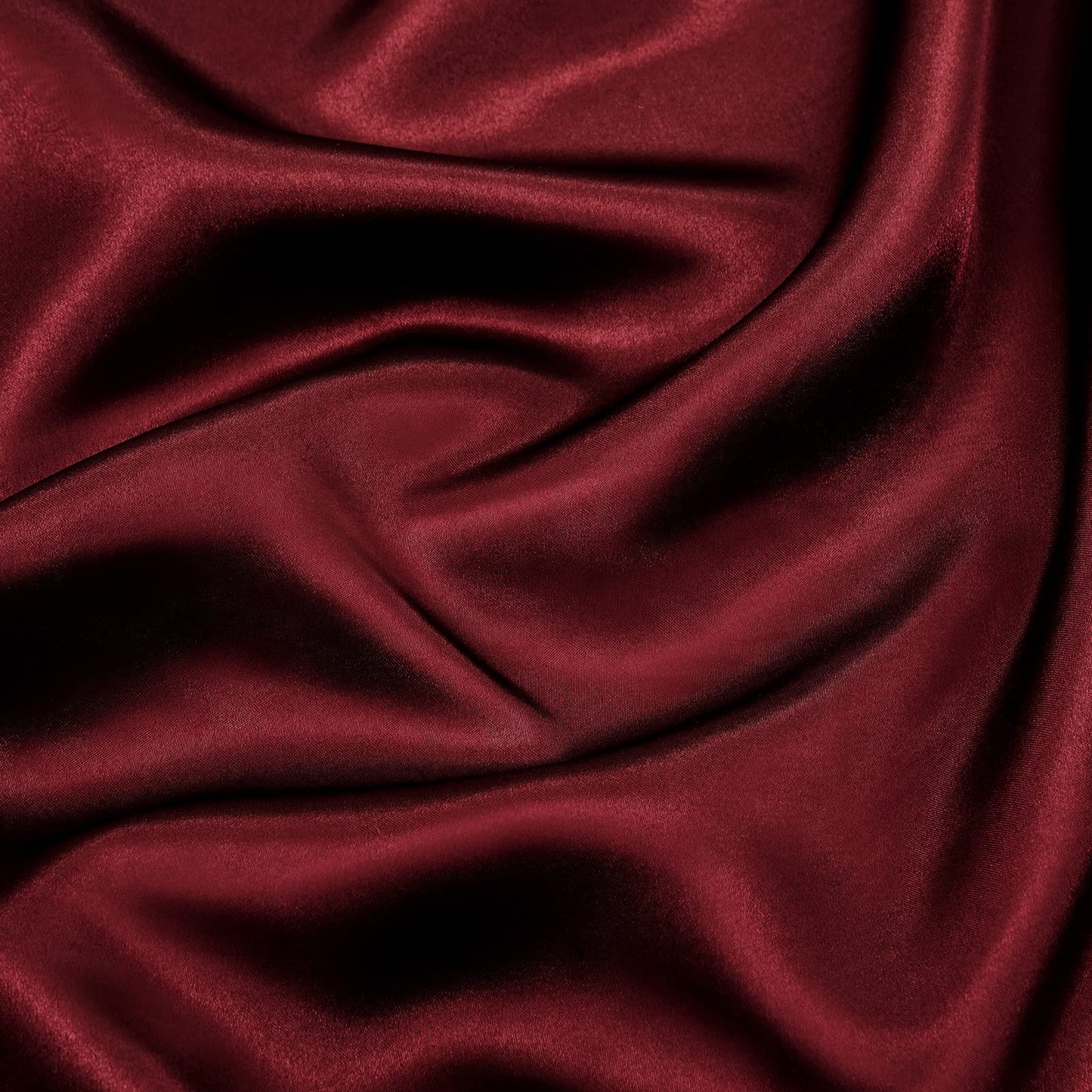 P Pothuiny Satin Sheet Set — Burgundy, Queen