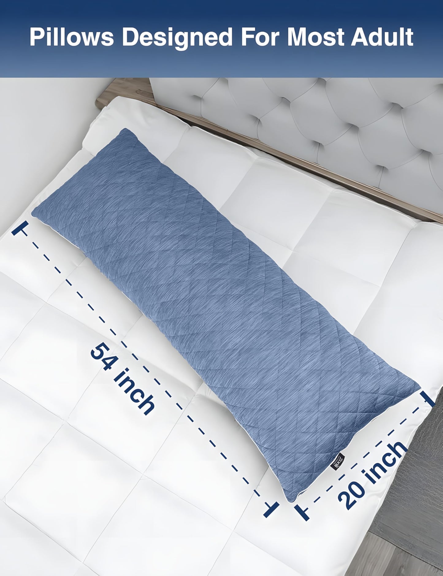 Zonli Cooling Body Pillow — Grey