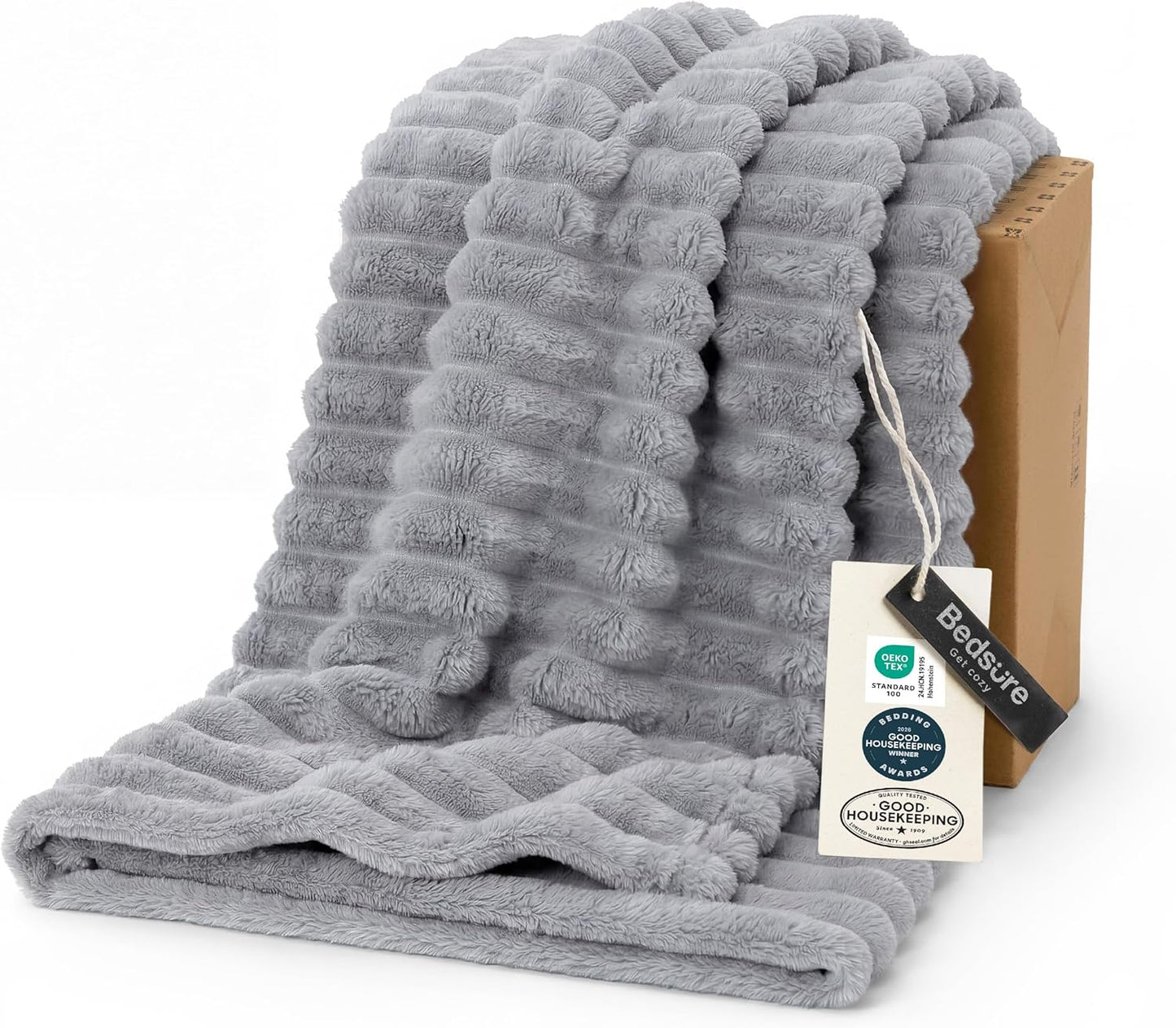 Bedsure GentleSoft Throw — Off-White