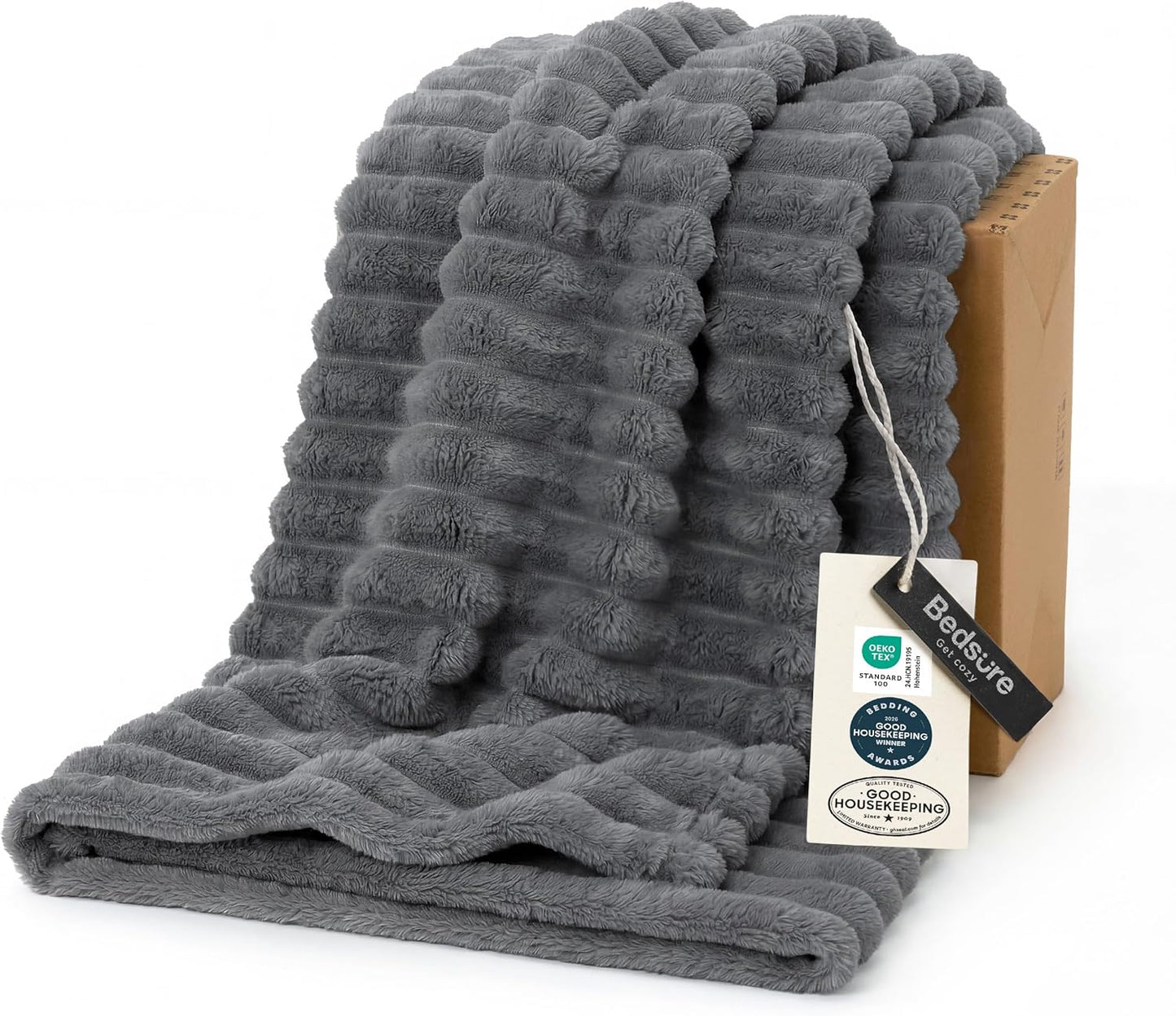 Bedsure GentleSoft Throw — Off-White