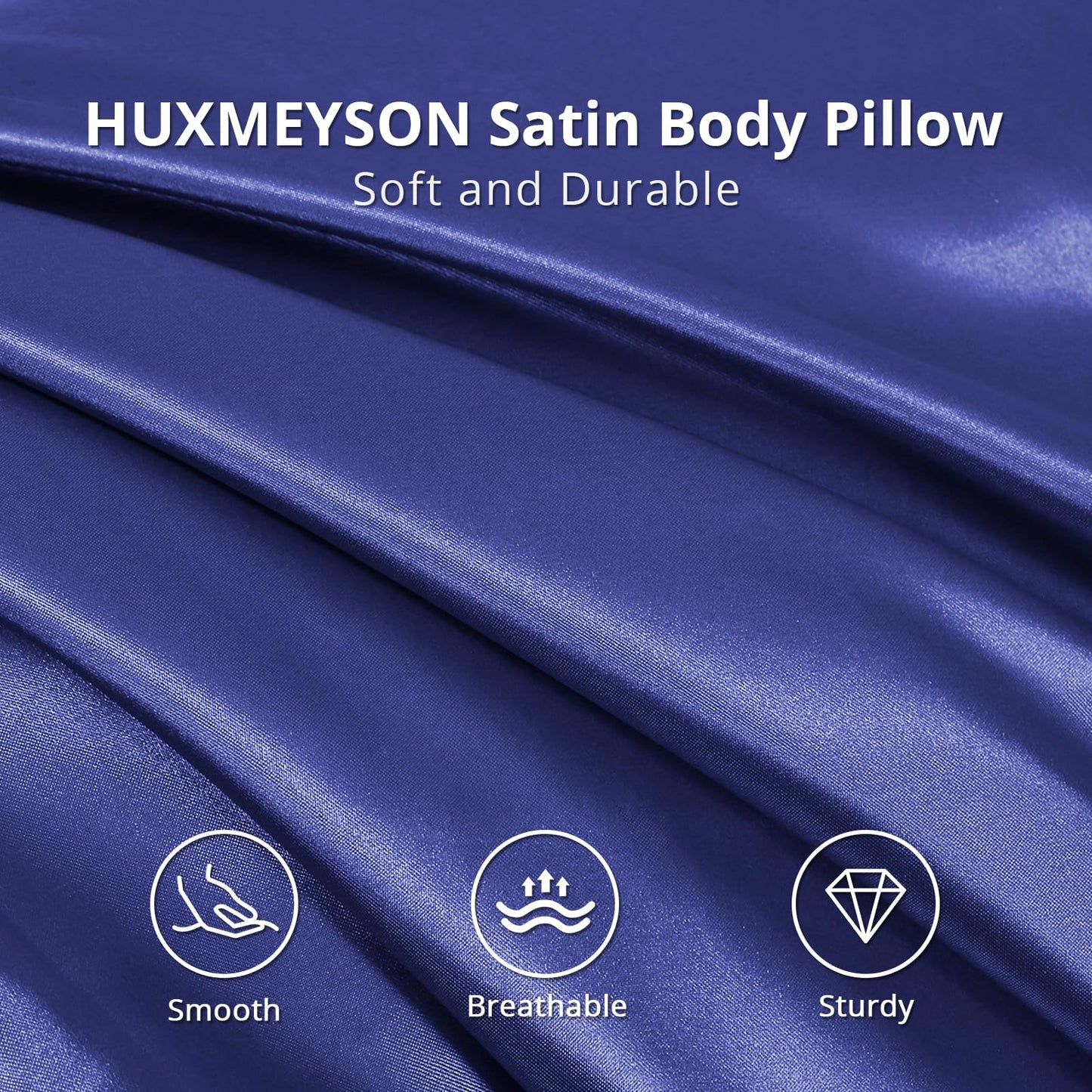 HUXMEYSON Satin Body Pillow — Grey
