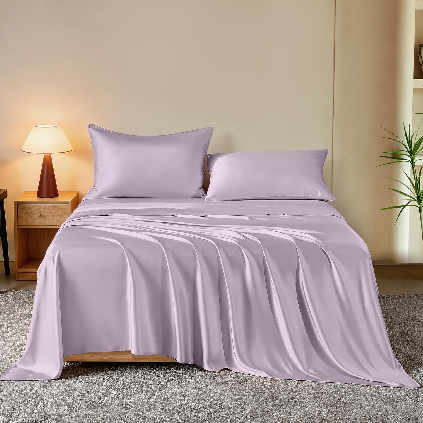 THXSILK Mulberry Silk Sheets — Queen, Black