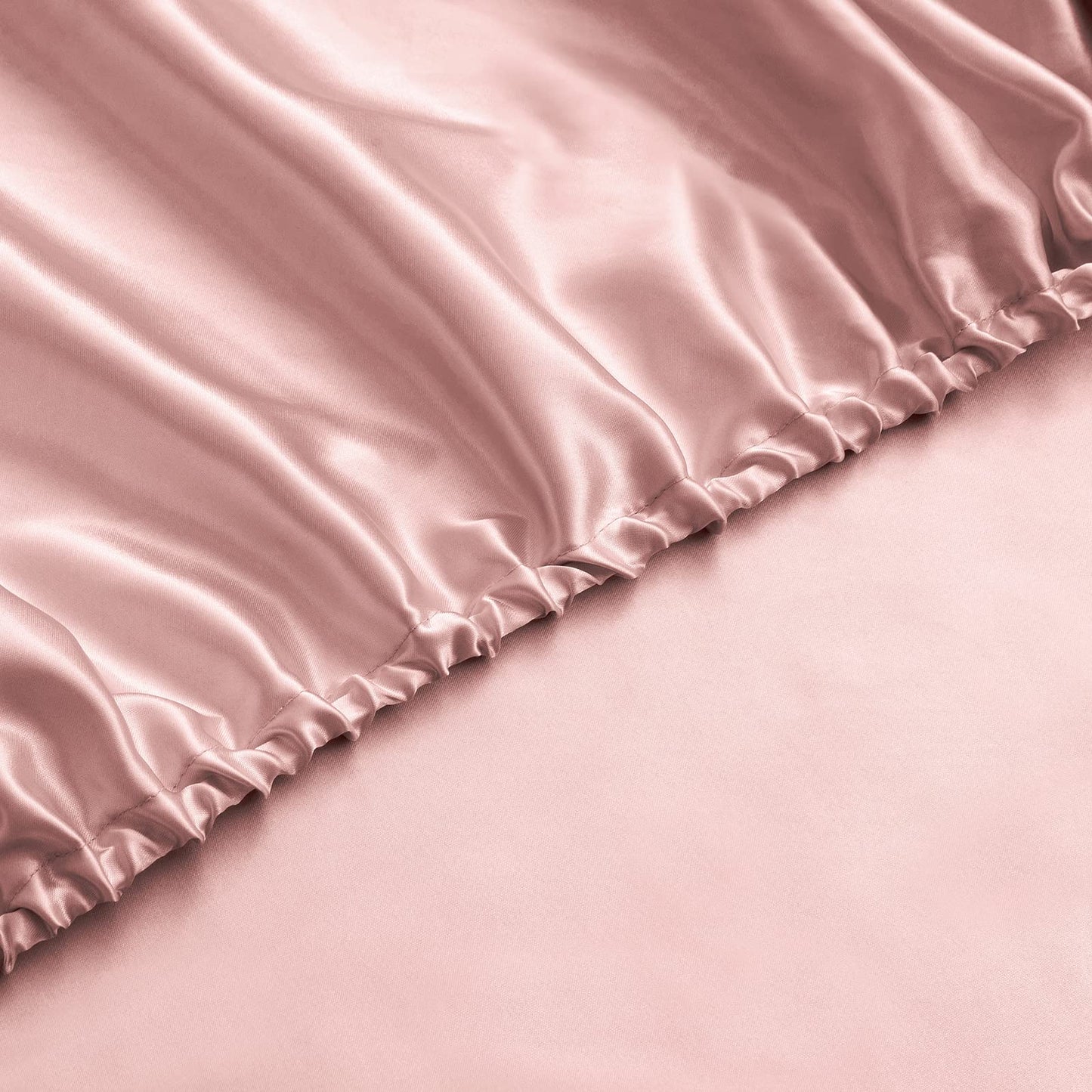 P Pothuiny Satin Sheet Set — Burgundy, Queen